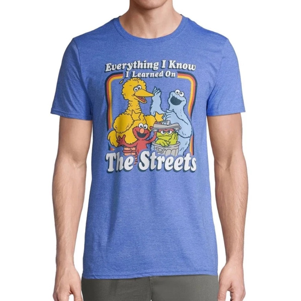 Sesame Street Blue Graphic Tee - Short Sleeve